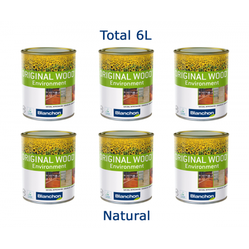 Blanchon BIOBASED ORIGINAL WOOD ENVIRONMENT 6 ltr (six 1 ltr cans) NATURAL 01771007 (BL)